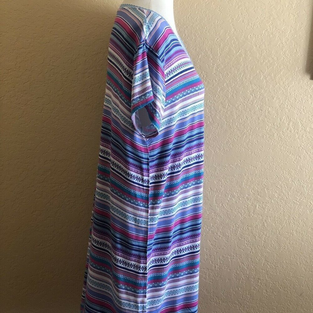 Natural Reflections® Stripe Sleep Shirt Nightgown - Picture 9 of 9